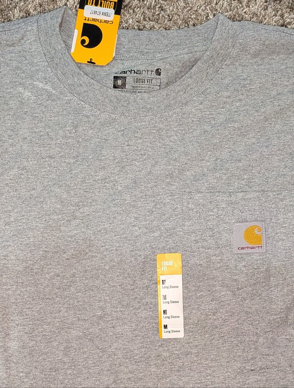 Carhartt Heather Gray Crewneck T-Shirt NWT